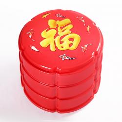 三層花型旋轉糖果盒