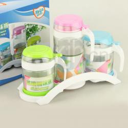 炫彩玻璃調味瓶（三件套