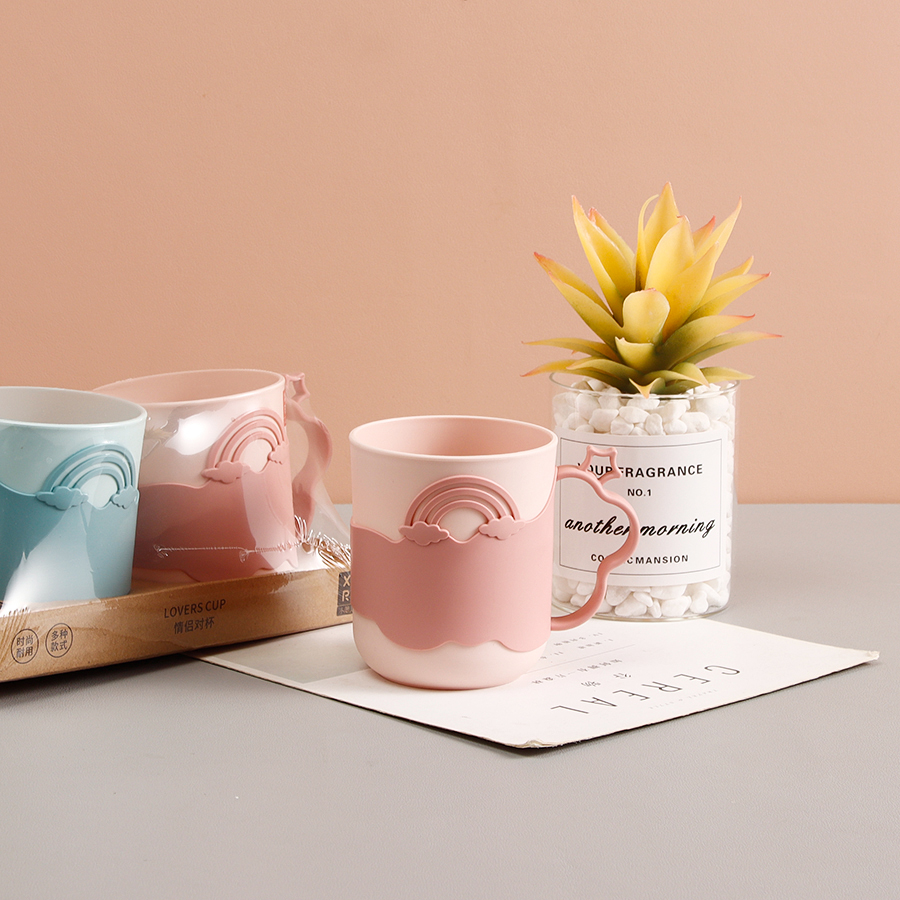 彩虹雙色口杯/對杯