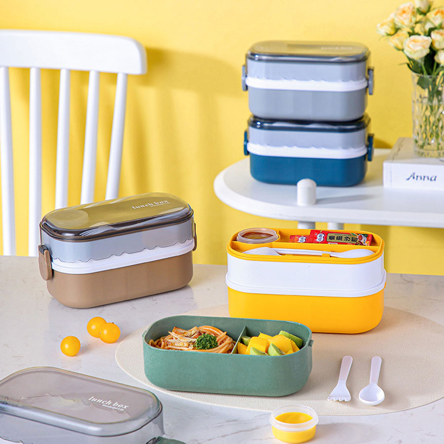 透明蓋飯盒(雙層)